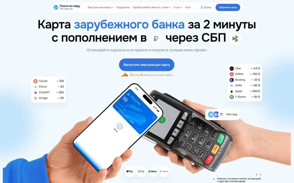 Какую карту использовать для путешествий
