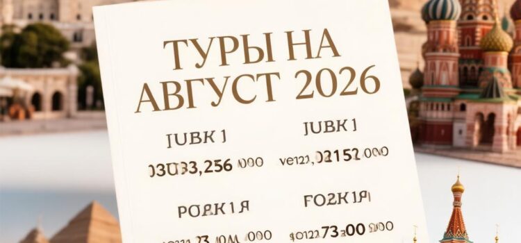 Сколько стоят туры в августе 2026 года: цены на Турцию, Египет, Россию и Азию