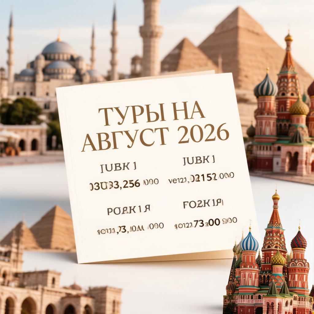 Сколько стоят туры в августе 2026 года: цены на Турцию, Египет, Россию и Азию